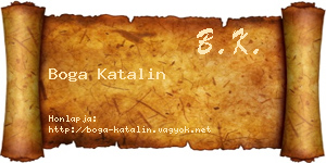 Boga Katalin névjegykártya